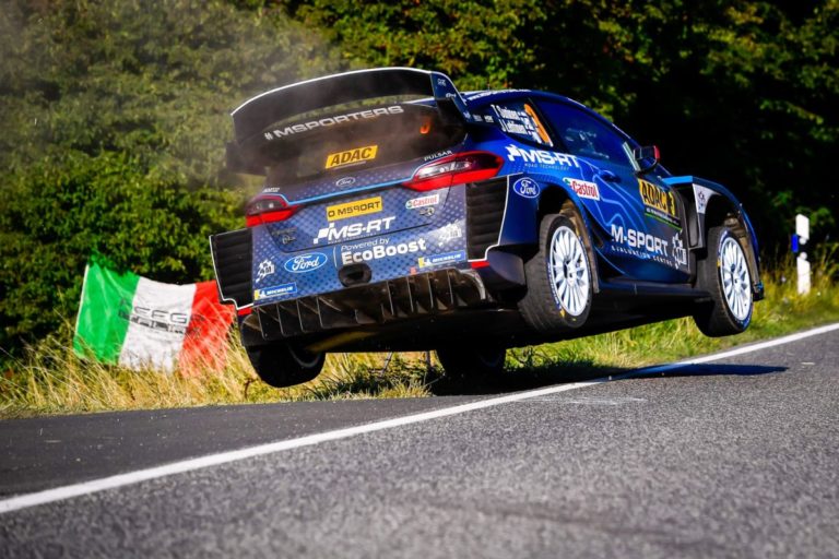 Ford Fiesta WRC-Pilot Teemu Suninen bei der Rallye Deutschland schnell, aber glücklos