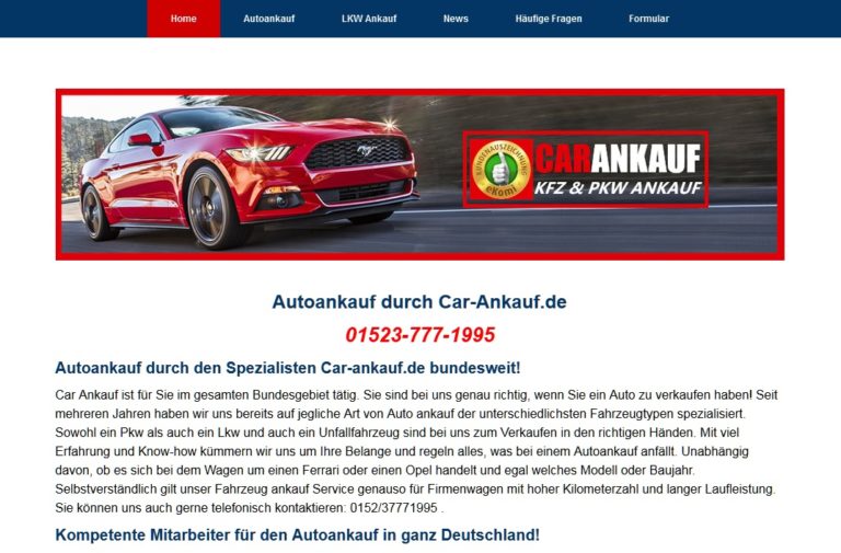 Verkaufen Sie ihr Auto zum Fairen Preis