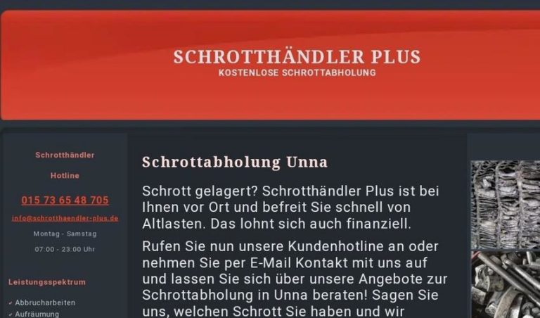 In Unna Schrott los werden mit Schrottabholung Unna