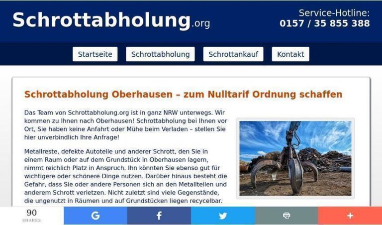 Umzug, Renovierung oder Frühjahrsputz – Schrottabholung Oberhausen