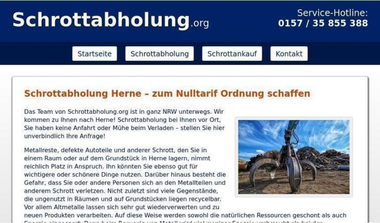 Mit einer professionellen Schrottabholung in Herne