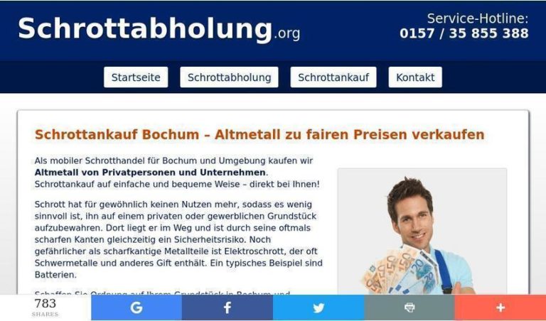 Schrottankauf in Bochum bei einem fahrenden Schrotthändler