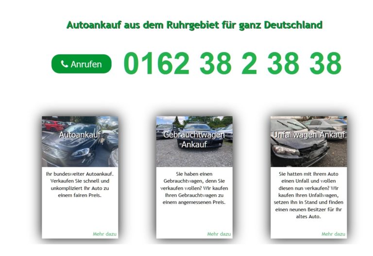 Autoankauf Unna: Auto Ankauf von Gebrauchtwagen