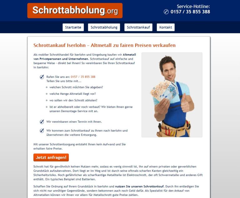 Schrottankauf Iserlohn – ein Dienstleister für alle Schrottprobleme