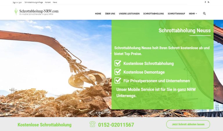 Schrottabholung Neuss – Altmetall recyceln und Geld verdienen