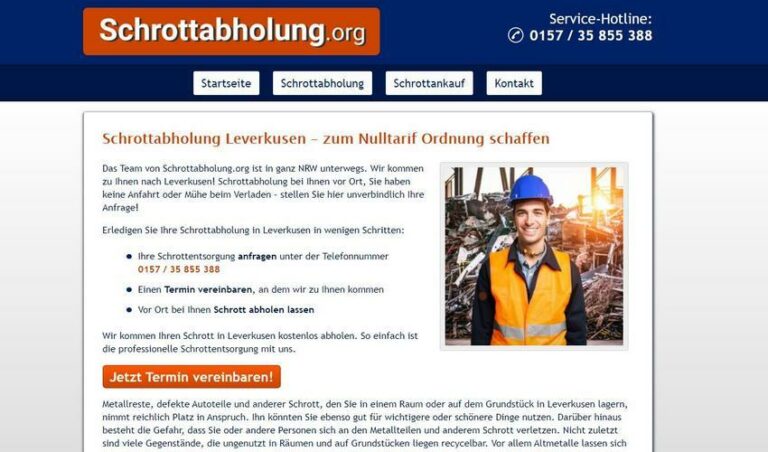 Schrottabholung Leverkusen – fair und transparent