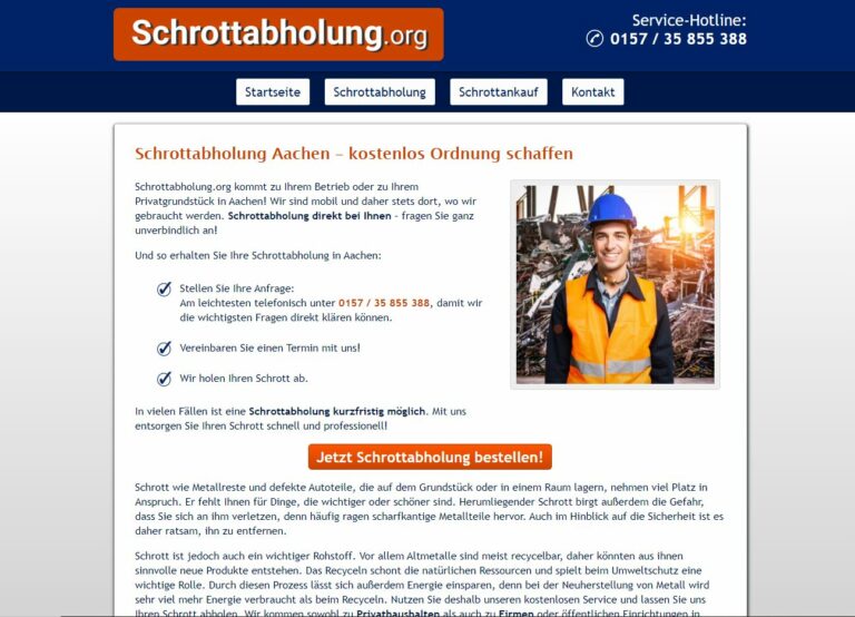 Altmetall recyceln: Schrottabholung Aachen nutzen