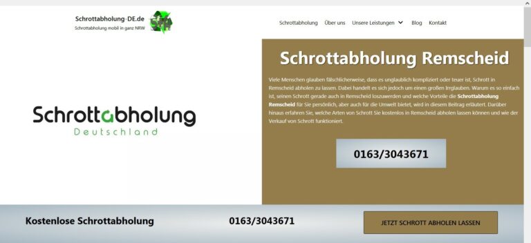 Schrottabholung Düsseldorf: Schrottabholung für alle Privathaushalte kostenlos