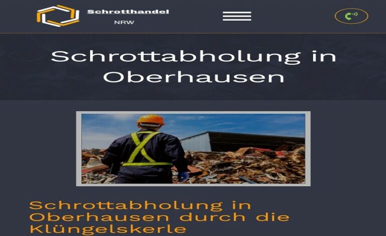 Kostenlose Schrottabholung Oberhausen schnell und unkompliziert Ihren Schrott durch der Klüngelskerl