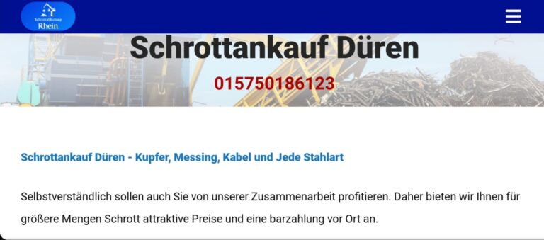 wir Kaufen Schrott und Altmetalle zu gute preise Dierekt vor Ort in Düren